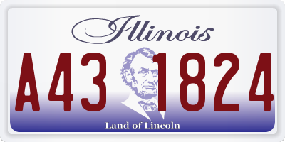 IL license plate A431824