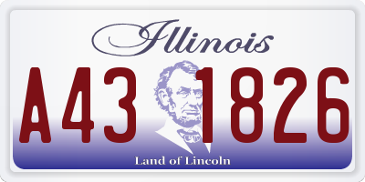 IL license plate A431826