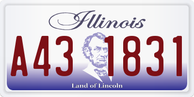 IL license plate A431831