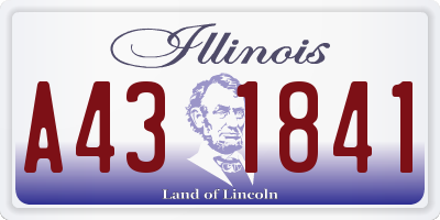 IL license plate A431841