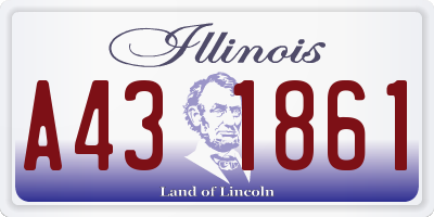 IL license plate A431861