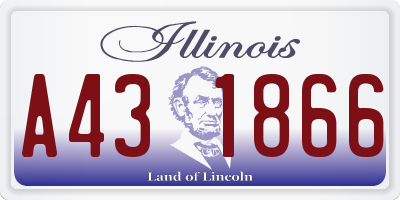 IL license plate A431866
