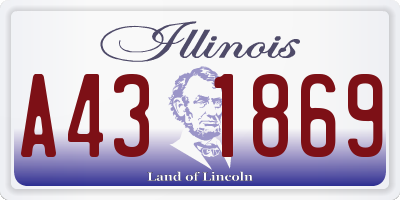 IL license plate A431869