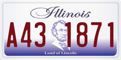 IL license plate A431871
