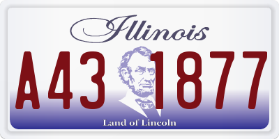 IL license plate A431877