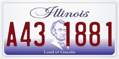 IL license plate A431881