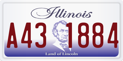 IL license plate A431884
