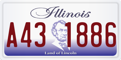 IL license plate A431886
