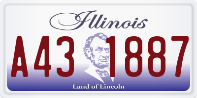 IL license plate A431887