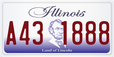 IL license plate A431888