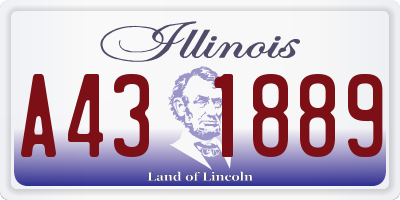 IL license plate A431889