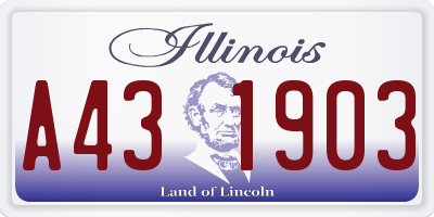 IL license plate A431903