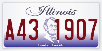 IL license plate A431907