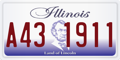 IL license plate A431911