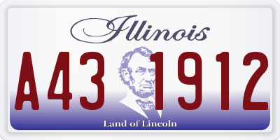 IL license plate A431912