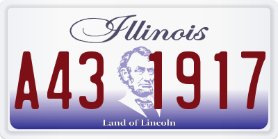 IL license plate A431917