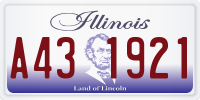 IL license plate A431921