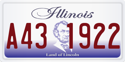 IL license plate A431922