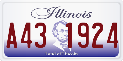 IL license plate A431924