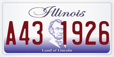 IL license plate A431926