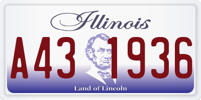 IL license plate A431936