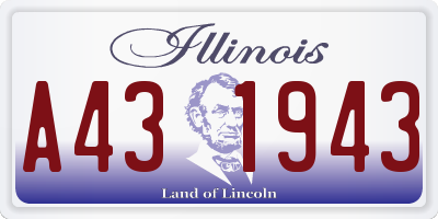 IL license plate A431943