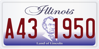 IL license plate A431950