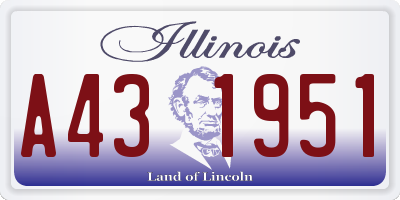 IL license plate A431951