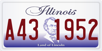 IL license plate A431952