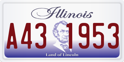 IL license plate A431953