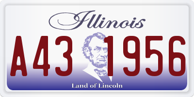 IL license plate A431956