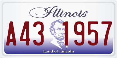 IL license plate A431957