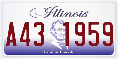 IL license plate A431959