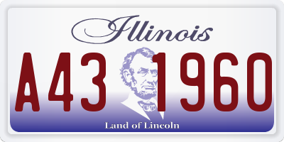 IL license plate A431960