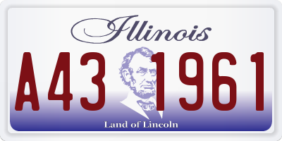 IL license plate A431961