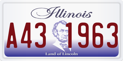 IL license plate A431963