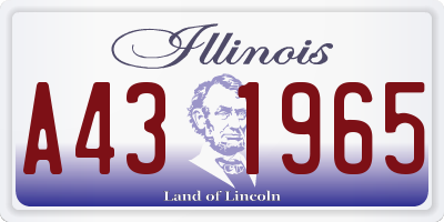 IL license plate A431965
