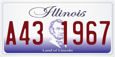 IL license plate A431967