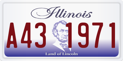 IL license plate A431971