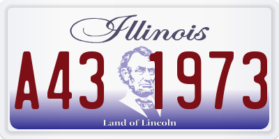 IL license plate A431973