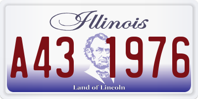 IL license plate A431976