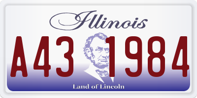 IL license plate A431984