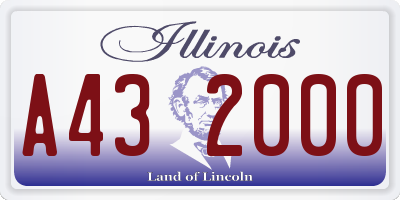IL license plate A432000