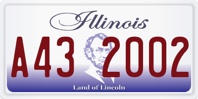 IL license plate A432002