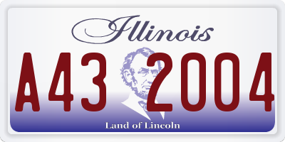 IL license plate A432004