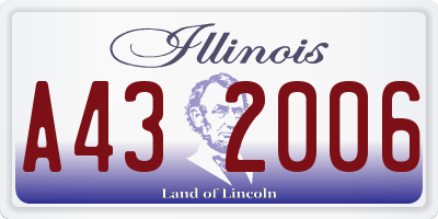 IL license plate A432006