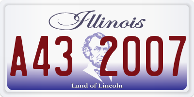 IL license plate A432007