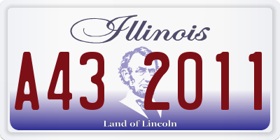 IL license plate A432011