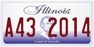IL license plate A432014