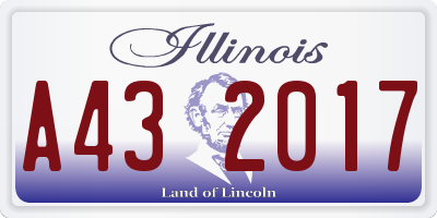 IL license plate A432017